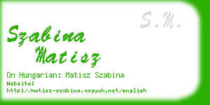 szabina matisz business card